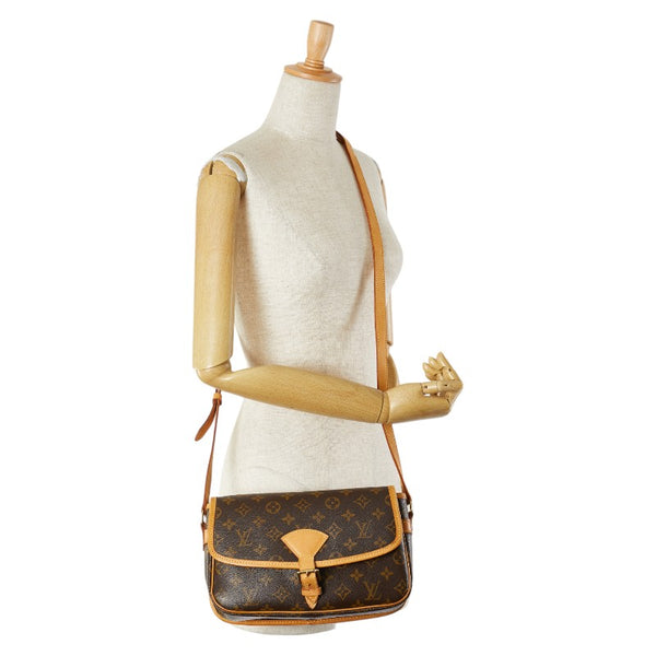 ルイ ヴィトン モノグラム ソローニュ 斜め掛け ショルダーバッグ M42250 ブラウン PVC レザー レディース LOUIS VUITTON 【中古】