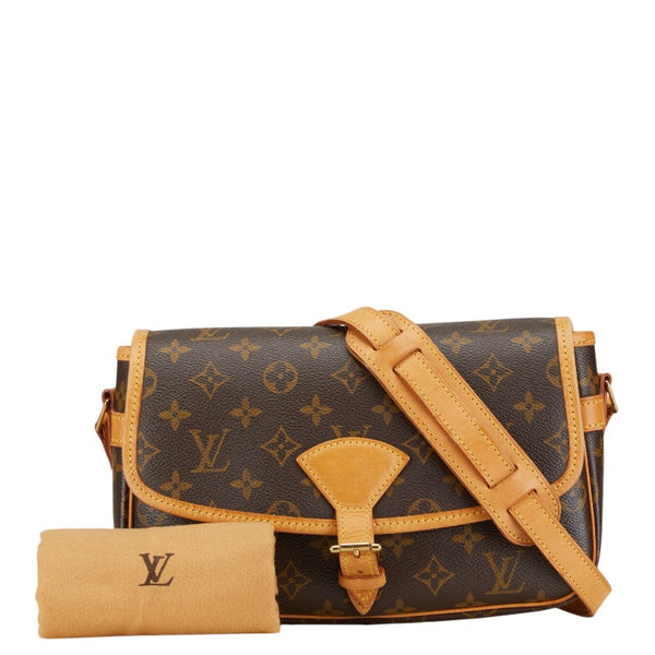 ルイ ヴィトン モノグラム ソローニュ 斜め掛け ショルダーバッグ M42250 ブラウン PVC レザー レディース LOUIS VUITTON 【中古】