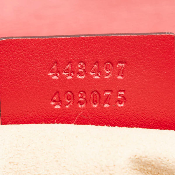 グッチ GGマーモント キルティング チェーンショルダーバッグ 443497 ハイビスカスレッド レザー レディース GUCCI 【中古】