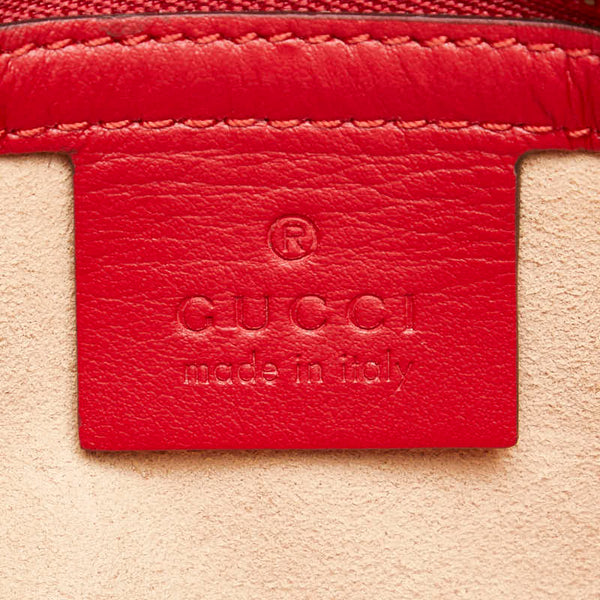 グッチ GGマーモント キルティング チェーンショルダーバッグ 443497 ハイビスカスレッド レザー レディース GUCCI 【中古】