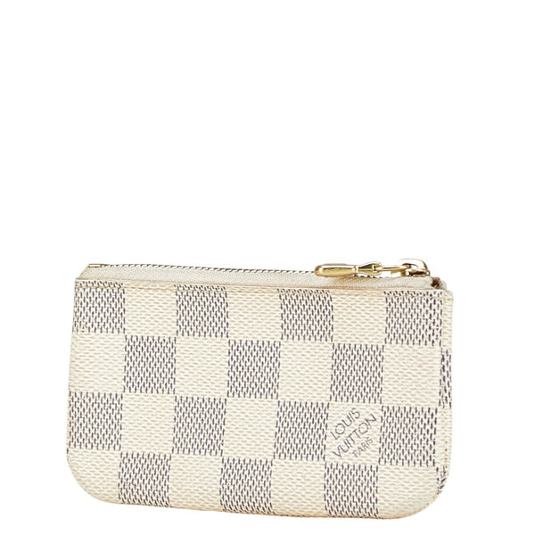 ルイ ヴィトン ダミエ アズール ポシェット クレ コインケース 小銭入れ N62659 ホワイト PVC レザー レディース LOUIS VUITTON 【中古】