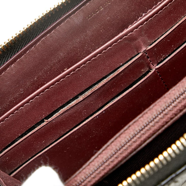 シャネル ココマーク マトラッセ ラウンドファスナー 長財布 ブラック キャビアスキン レディース CHANEL 【中古】