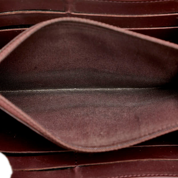 シャネル ココマーク マトラッセ ラウンドファスナー 長財布 ブラック キャビアスキン レディース CHANEL 【中古】