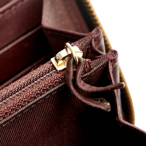 シャネル ココマーク マトラッセ ラウンドファスナー 長財布 ブラック キャビアスキン レディース CHANEL 【中古】