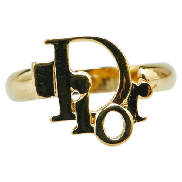 ディオール ロゴ リング 指輪 ゴールド メッキ レディース Dior 【中古】
