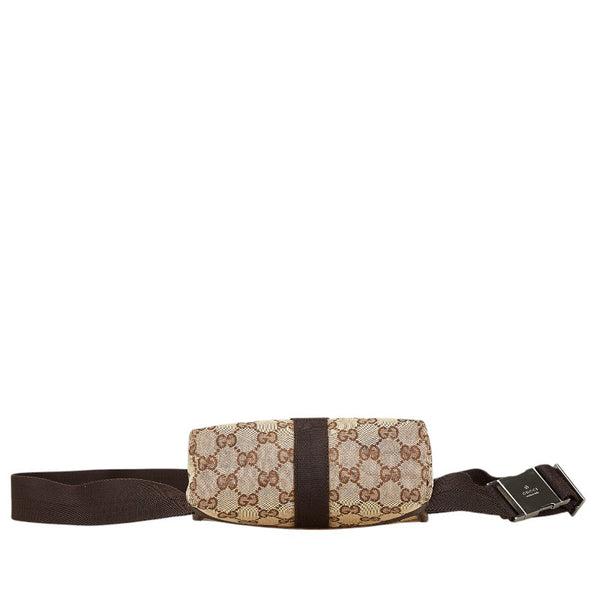 グッチ GGキャンバス ボディバッグ ウエストバッグ  131236 ベージュ キャンバス レザー レディース GUCCI 【中古】