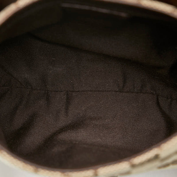 グッチ GGキャンバス ボディバッグ ウエストバッグ  131236 ベージュ キャンバス レザー レディース GUCCI 【中古】