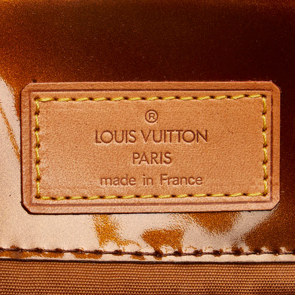 ルイ ヴィトン モノグラム ヴェルニ リードPM ハンドバッグ M91146 ブロンズ ブラウン パテントレザー レディース LOUIS VUITTON 【中古】