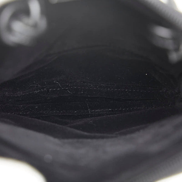 サルヴァトーレフェラガモ オーストリッチ ショルダーバッグ ブラック レザー ナイロン レディース Salvatore Ferragamo 【中古】