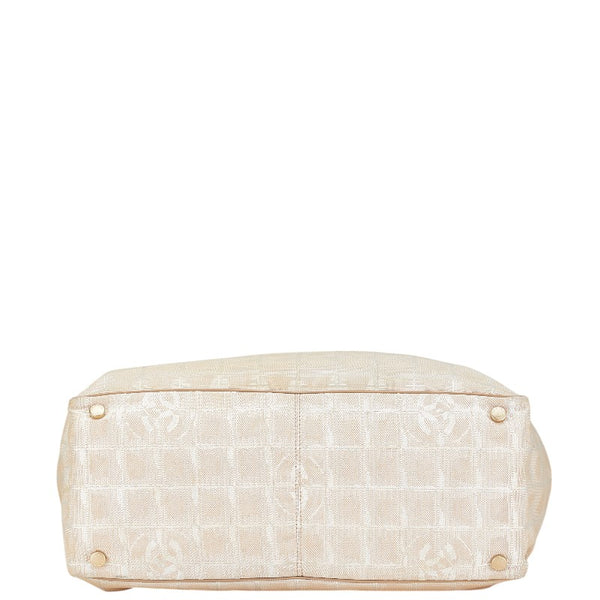 シャネル ニュートラベルライン トートMM ココマーク ハンドバッグ トートバッグ ベージュ ナイロン レディース CHANEL 【中古】