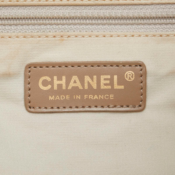 シャネル ニュートラベルライン トートMM ココマーク ハンドバッグ トートバッグ ベージュ ナイロン レディース CHANEL 【中古】