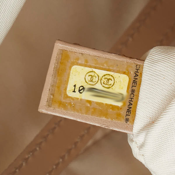 シャネル ニュートラベルライン トートMM ココマーク ハンドバッグ トートバッグ ベージュ ナイロン レディース CHANEL 【中古】