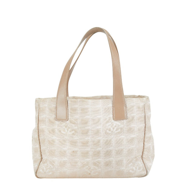 シャネル ニュートラベルライン トート ココマーク ハンドバッグ トートバッグ ベージュ ナイロン レザー レディース CHANEL 【中古】