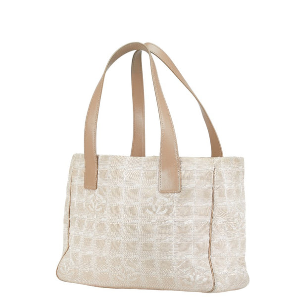 シャネル ニュートラベルライン トート ココマーク ハンドバッグ トートバッグ ベージュ ナイロン レザー レディース CHANEL 【中古】