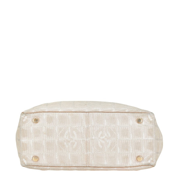 シャネル ニュートラベルライン トート ココマーク ハンドバッグ トートバッグ ベージュ ナイロン レザー レディース CHANEL 【中古】