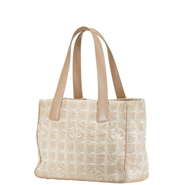 シャネル ニュートラベルライン トートPM ココマーク ハンドバッグ トートバッグ ベージュ ナイロン レザー レディース CHANEL 【中古】
