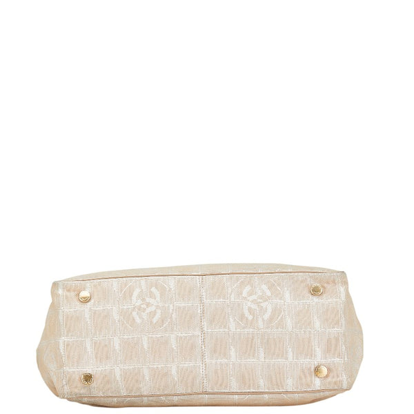 シャネル ニュートラベルライン トートPM ココマーク ハンドバッグ トートバッグ ベージュ ナイロン レザー レディース CHANEL 【中古】