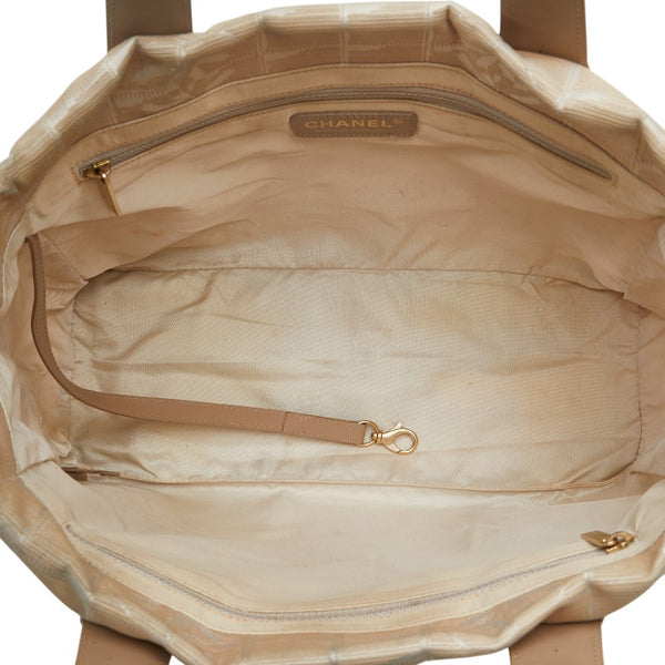 シャネル ニュートラベルライン トートPM ココマーク ハンドバッグ トートバッグ ベージュ ナイロン レザー レディース CHANEL 【中古】
