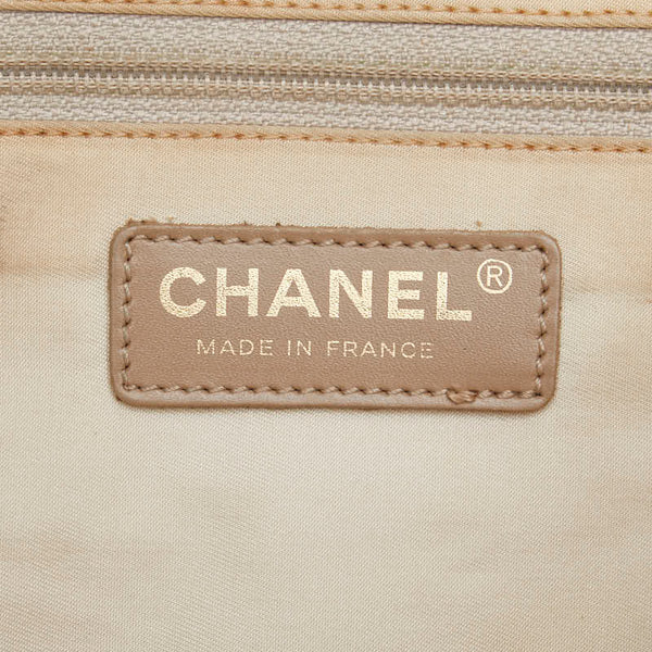 シャネル ニュートラベルライン トートPM ココマーク ハンドバッグ トートバッグ ベージュ ナイロン レザー レディース CHANEL 【中古】