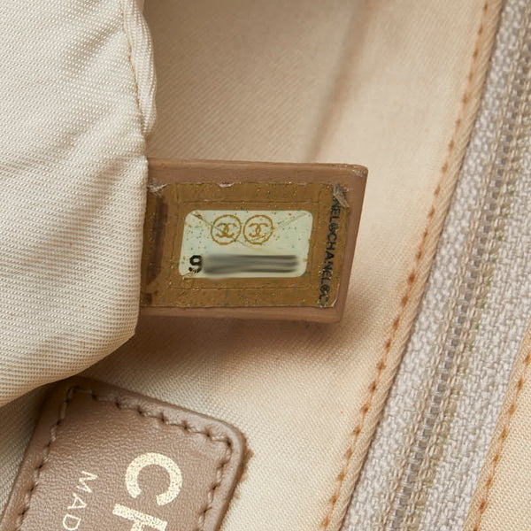 シャネル ニュートラベルライン トートPM ココマーク ハンドバッグ トートバッグ ベージュ ナイロン レザー レディース CHANEL 【中古】