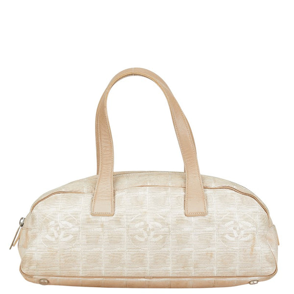 シャネル ニュートラベルライン ココマーク ハンドバッグ ベージュ ナイロン レザー レディース CHANEL 【中古】