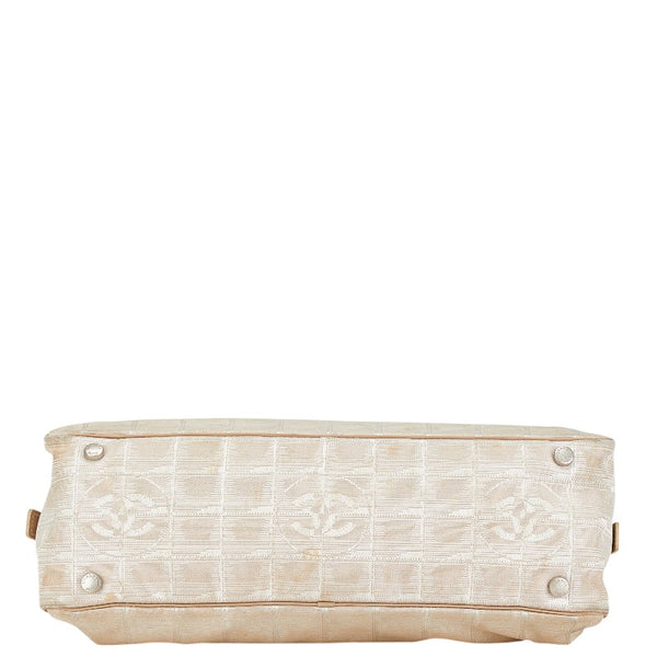 シャネル ニュートラベルライン ココマーク ハンドバッグ ベージュ ナイロン レザー レディース CHANEL 【中古】