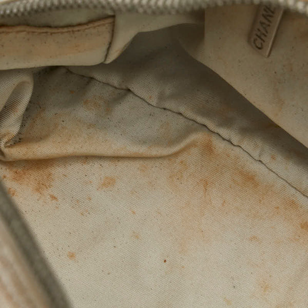 シャネル ニュートラベルライン ココマーク ハンドバッグ ベージュ ナイロン レザー レディース CHANEL 【中古】