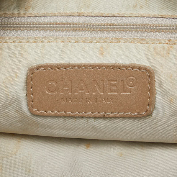 シャネル ニュートラベルライン ココマーク ハンドバッグ ベージュ ナイロン レザー レディース CHANEL 【中古】