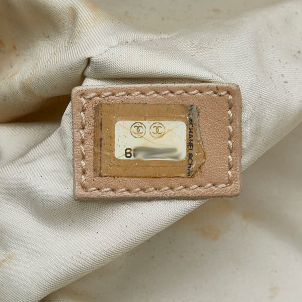 シャネル ニュートラベルライン ココマーク ハンドバッグ ベージュ ナイロン レザー レディース CHANEL 【中古】