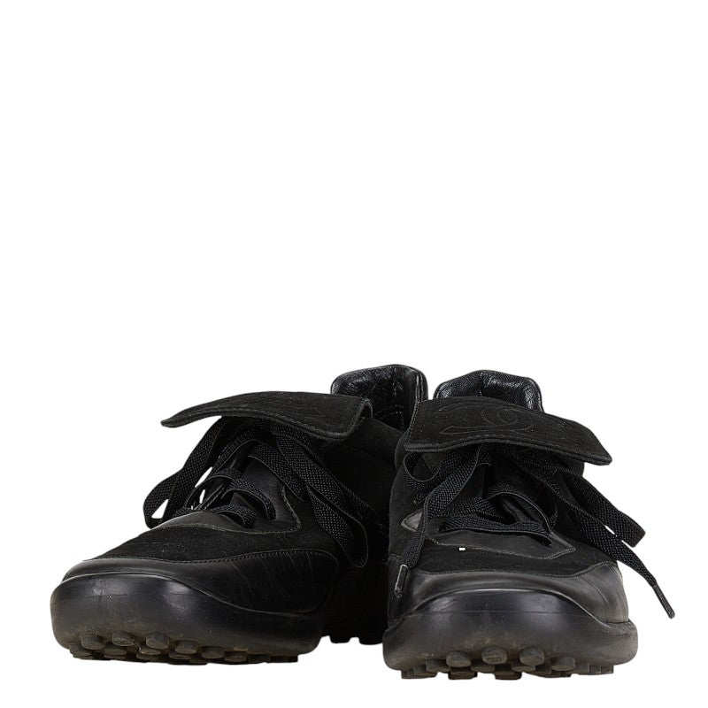 シャネル ココマーク スニーカー ブラック スウェット ラバー レザー レディース CHANEL 【中古】