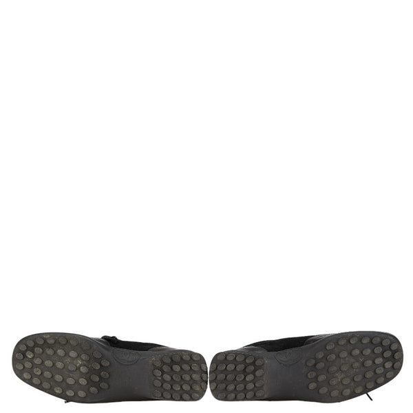 シャネル ココマーク スニーカー ブラック スウェット ラバー レザー レディース CHANEL 【中古】