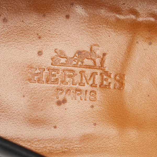 エルメス パンチング ローファー サイズ：40 ブラック レザー メンズ HERMES 【中古】