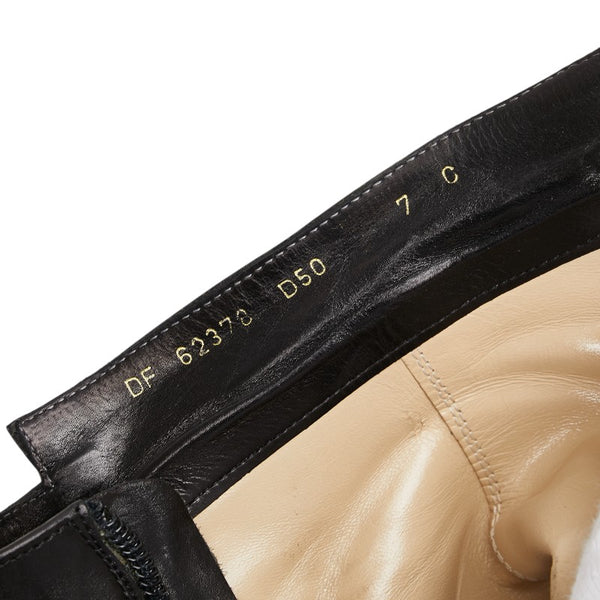 サルヴァトーレフェラガモ ガンチーニ ブーツ ショートブーツ サイズ：7C ブラック レザー レディース Salvatore Ferragamo 【中古】