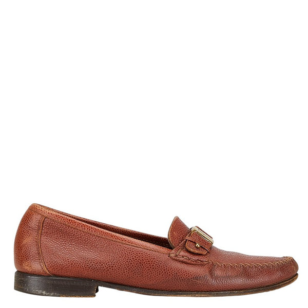 サルヴァトーレフェラガモ ヴァラ ローファー サイズ：6 ブラウン レザー レディース Salvatore Ferragamo 【中古】