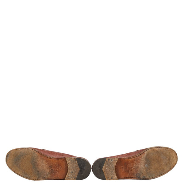 サルヴァトーレフェラガモ ヴァラ ローファー サイズ：6 ブラウン レザー レディース Salvatore Ferragamo 【中古】