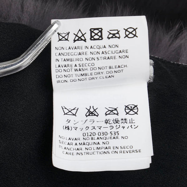 マックスマーラ SPORTMAX マフラー レッド グレー ラビットファー レディース MAX MARA 【中古】