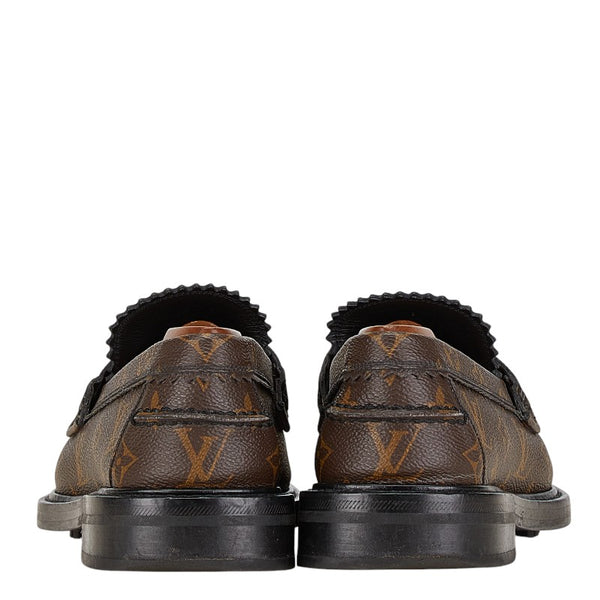ルイ ヴィトン モノグラム ×NIGO ヴォルテールライン タッセル ローファー サイズ：7 ブラウン ブラック PVC レザー メンズ LOUIS VUITTON 【中古】