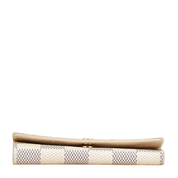 ルイ ヴィトン ダミエ アズール ミュルティクレ4 キーケース N60386 ホワイト PVC レザー レディース LOUIS VUITTON 【中古】