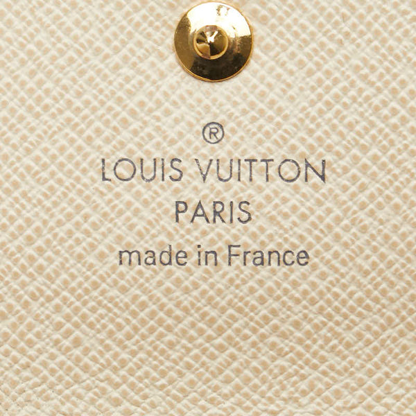 ルイ ヴィトン ダミエ アズール ミュルティクレ4 キーケース N60386 ホワイト PVC レザー レディース LOUIS VUITTON 【中古】