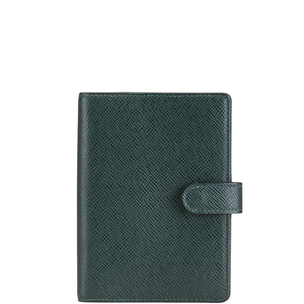 ルイ ヴィトン タイガ アジェンダ PM 手帳カバー 6穴 R20406 エピセア ダークグリーン レザー レディース LOUIS VUITTON 【中古】
