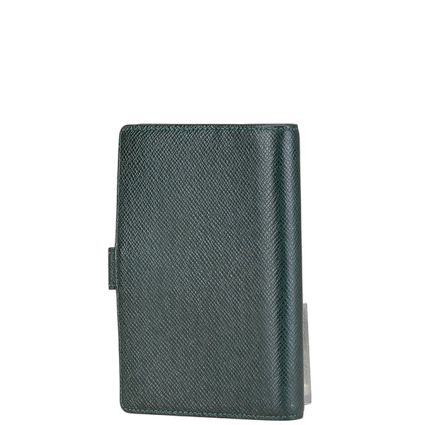 ルイ ヴィトン タイガ アジェンダ PM 手帳カバー 6穴 R20406 エピセア ダークグリーン レザー レディース LOUIS VUITTON 【中古】