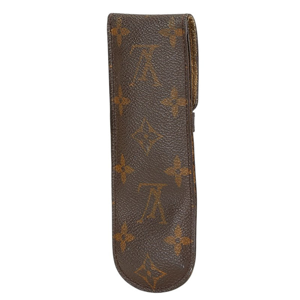 ルイ ヴィトン モノグラム エテュイ スティロ ペンケース M62990 ブラウン PVC レザー レディース LOUIS VUITTON 【中古】