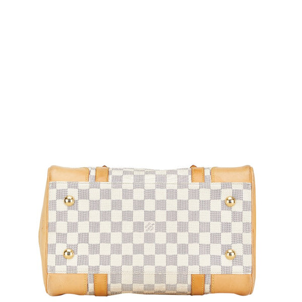ルイ ヴィトン ダミエ アズール バークレー  ハンドバッグ トートバッグ N52001 ホワイト PVC レザー レディース LOUIS VUITTON 【中古】