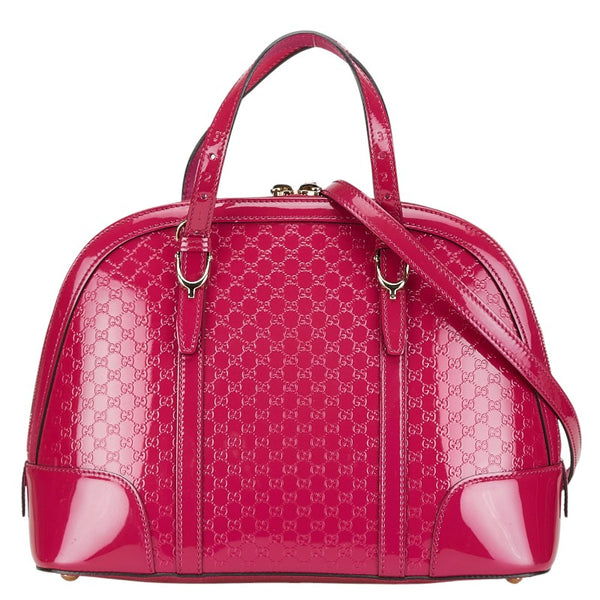 グッチ グッチシマ ハンドバッグ ショルダーバッグ 2WAY 309617 ピンク エナメル レディース GUCCI 【中古】