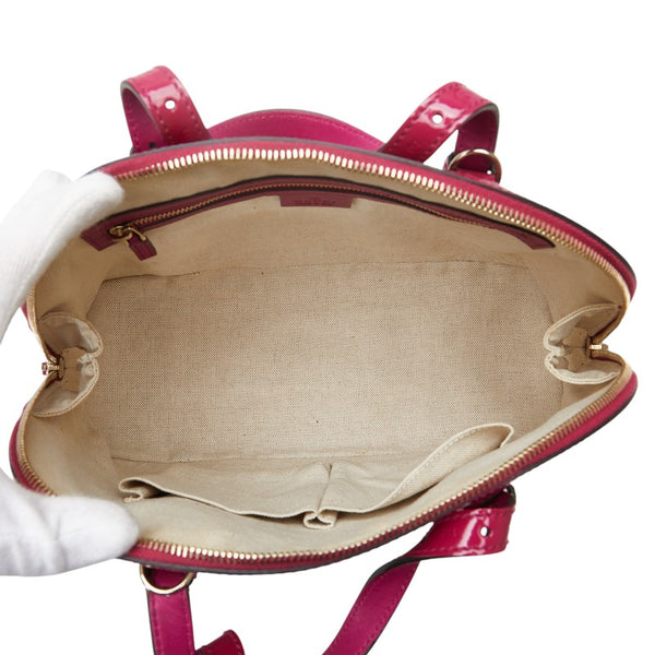 グッチ グッチシマ ハンドバッグ ショルダーバッグ 2WAY 309617 ピンク エナメル レディース GUCCI 【中古】