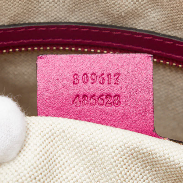 グッチ グッチシマ ハンドバッグ ショルダーバッグ 2WAY 309617 ピンク エナメル レディース GUCCI 【中古】