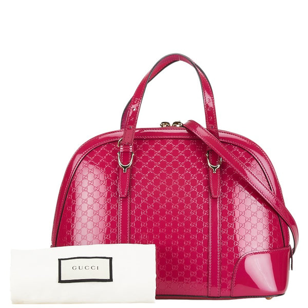 グッチ グッチシマ ハンドバッグ ショルダーバッグ 2WAY 309617 ピンク エナメル レディース GUCCI 【中古】