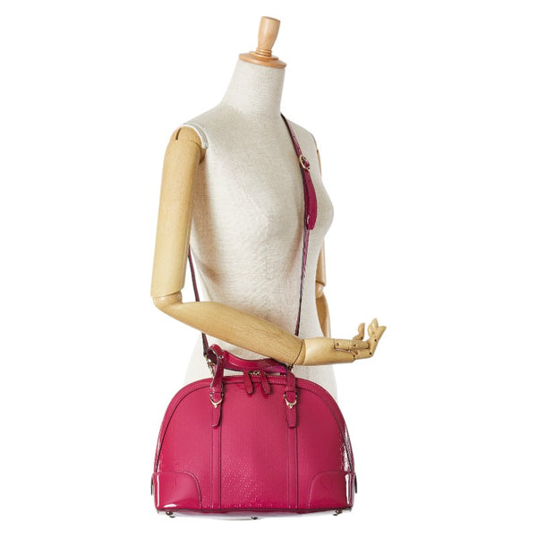 グッチ グッチシマ ハンドバッグ ショルダーバッグ 2WAY 309617 ピンク エナメル レディース GUCCI 【中古】
