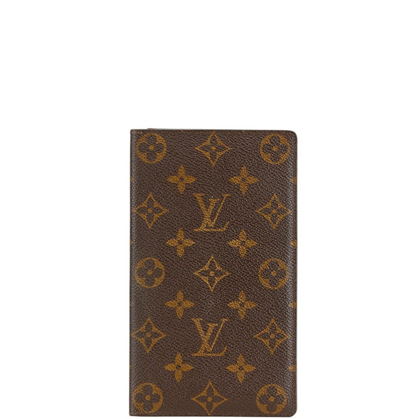 ルイ ヴィトン モノグラム ポルトシェキエ カルトクレディ 札入れ M62225 ブラウン PVC レディース LOUIS VUITTON 【中古】