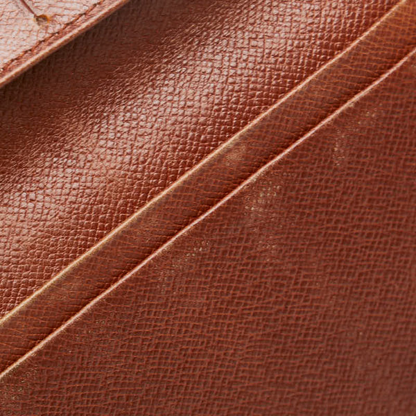 ルイ ヴィトン モノグラム ポルトシェキエ カルトクレディ 札入れ M62225 ブラウン PVC レディース LOUIS VUITTON 【中古】